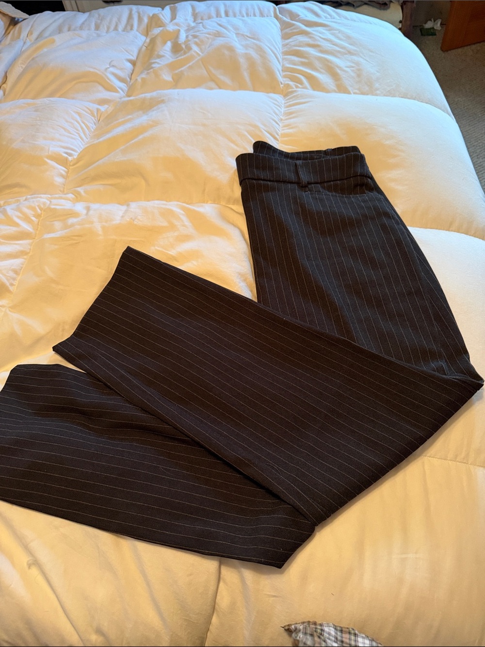 Rafaella Black Pinstripe Trousers
